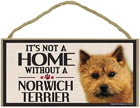 Zamislite ovaj drveni znak za pasmine pasa Norwich terijer