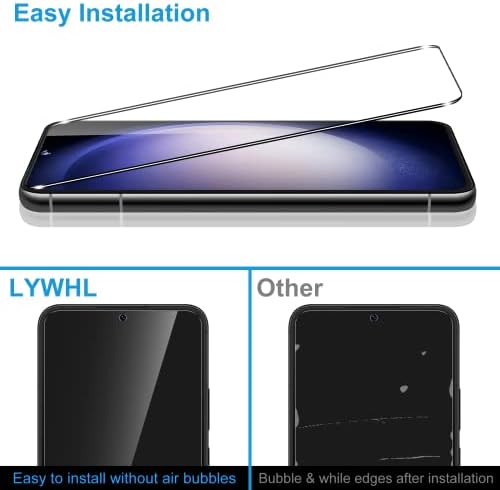 LYWHL [dizajn 3+2 paketa za Samsung Galaxy S23 5G zaštitnik ekrana sa zaštitom sočiva kamere kaljeno staklo,