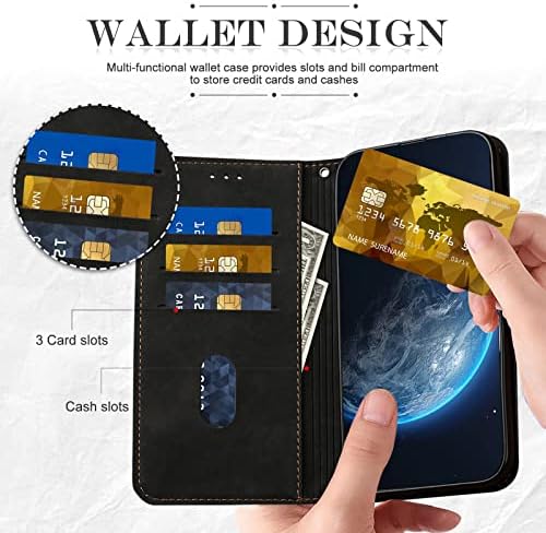 Yirranzd futrola za iPhone 12 / iPhone 12 Pro torbica za novčanik sa držačem kartice, PU kožna navlaka stalak