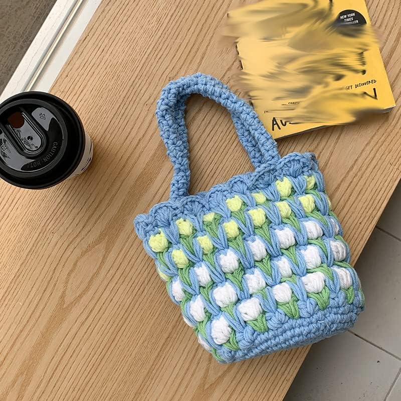 Yzyff torba za cvijeće DIY torba za ručno pletenje vuna poklon za heklanje