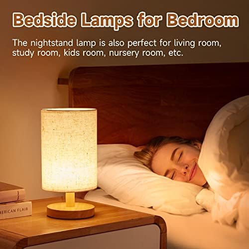 Jedna lampa za noćni ormarić za vatru za spavaću sobu, mala lampa za noćni ormarić, male noćne lampe za
