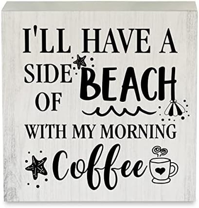 Country Beach Coffee Wloth Box potpisao je rustikalna plaža sa mojom jutarnjem kafim drvenim kutijama na