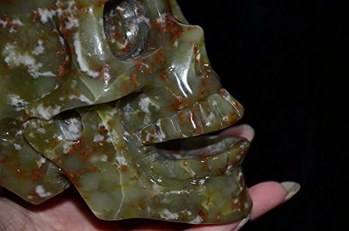 Prirodna zelena draguljastog kamena Kristalna kvarcna skeletna figurica Realistična rezbarija 5,51 inča