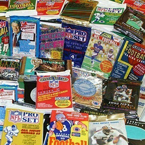 Nogometne karte od 300 vintage NFL u starom zaptivenim voskom paketima savršeni novi kolektori - bejzbol