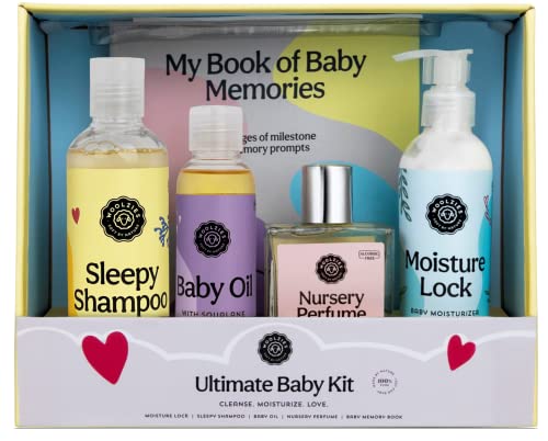 Poklon Set za novorođenčad / uključuje potpuno prirodnu hidratantnu kremu za bebe, pranje od glave do pete,