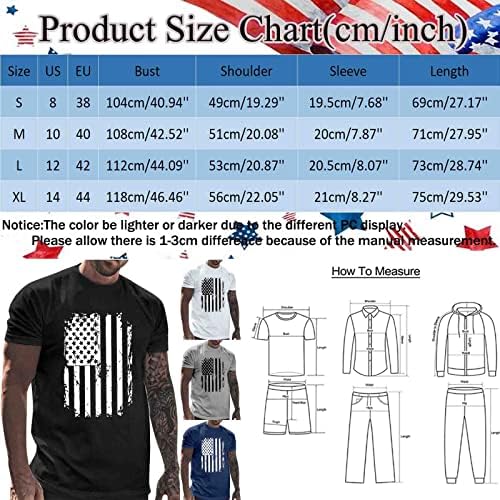Patriotske mišićne majice za muškarce, ležerne majice, majice kratkih rukava plus veličina američka kašaljska