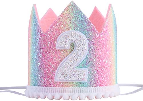 Baby 2nd Birthday Rainbow hat-pastelni Rainbow Birthday šešir, Baby's Birthday Photo Props, Mini Rainbow