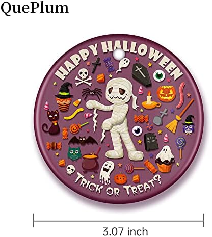 Halloween keramički ukrasi krug personalizirani viseći ukrasi Halloween dekoracija za prijatelja porodični