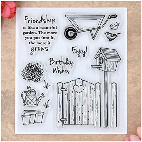 Kwan Crafts Prijateljstvo Rođendanske želje uživaju u vrtu jasne marke za izradu kartica za izradu kartice