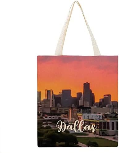 Dallas Canvas Tote Torbe City Travel Platnena torba za plažu ljetna torba fakultetska diploma poklon za