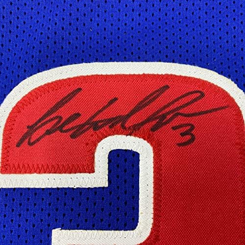 Autographied / potpisan Ben Wallace Detroit plavi košarkaški dres JSA COA