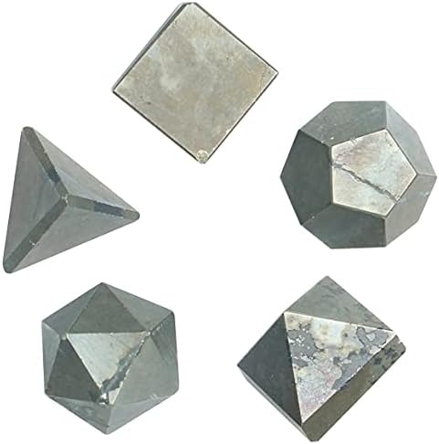 Crocon Golden PiritIn runa Oblik gume Gemstone Rune & 5pcs Platonski čvrsti proizvodi Geometrijski kamenje
