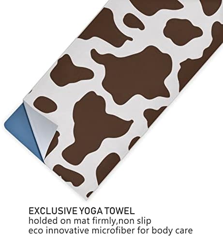 Pokrivač s ručnikom s smeđe-kravlje-dot-tisak Yoga ručnik yoga ručnik