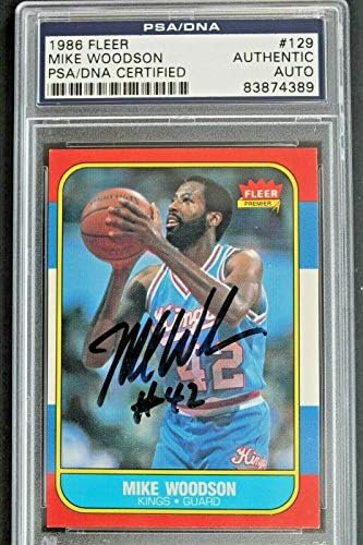 Mike Woodson potpisao je 1986. fleer 129 autogramenu košarkašku karticu PSA autentična - nepotpisane košarkaške
