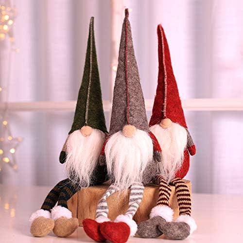 FVCENT BOŽIĆNI GNOMES | 3 kom Švedski ELF Gnomes Plish Santa Handmade Tonte sjedeće Chrismas Dekoratacije