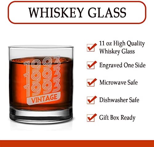 Veracco 1993 1993 1993 Vintage 30 godina viski stakleni poklon za rođendan za nekoga ko voli pijenje prvostupnika