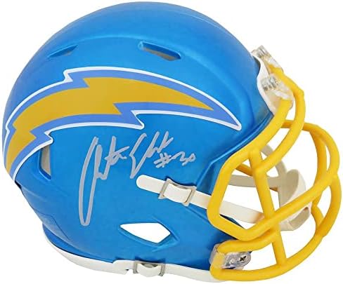 Austin Ekeler potpisan Los Angeles punjači FLASH Riddell Speed Mini kaciga-autogram NFL Mini kacige