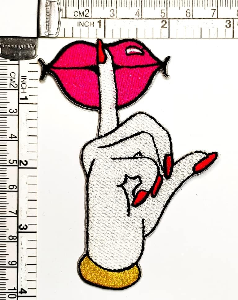Kleenplus 2kom. Ručni poljubac gvožđe na zakrpe roze usne poljubac ljubav crtani film deca modni stil vezeni