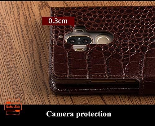 Yidai-Silu iPhone 14 prava koža Flip Case【krokodil uzorak, magnetna, posao】 Shockproof novčanik TPU zaštitni