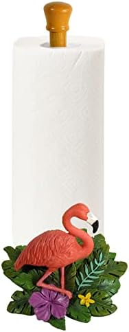 Držač ručnika za papir sa tropskim flamingo-urednim pogodnim protupočicom Exoctic Island-inspiriran stil