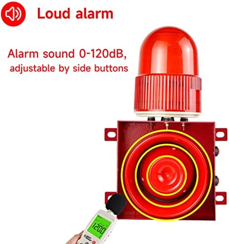 Industrijska zvučna i svjetlosna alarmna sirena-LED Strobe signalno svjetlo glasno zvono Vanjska sigurnosna