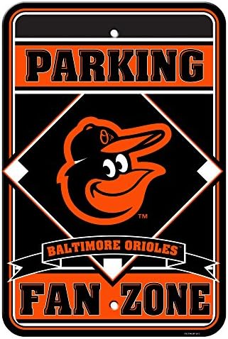 MLB Baltimore Orioles plastični parking znak, narandžasta i crna,