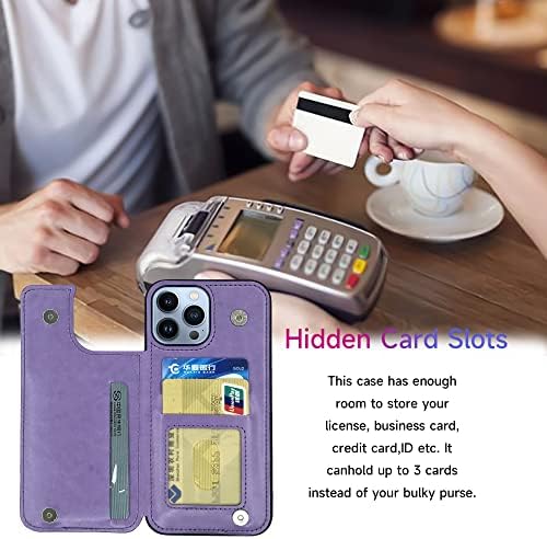 Furiet futrola za telefon za iPhone 12 Pro 6.1 Navlaka za novčanik sa kožnim držačem kreditne kartice robusna