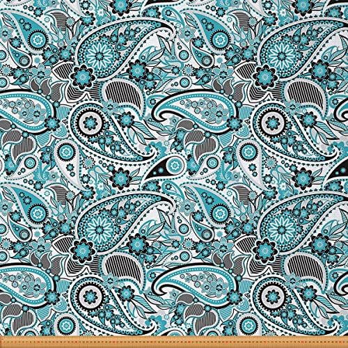 Vodootporna tkanina Erosebridal Paisley, boemska dekorativna tkanina, Boho unutrašnja Vanjska tkanina, Tkanina za presvlake cvijeća, tkanina za cvijeće pored dvorišta, Flower DIY zanatska tkanina, plava, 10 metara