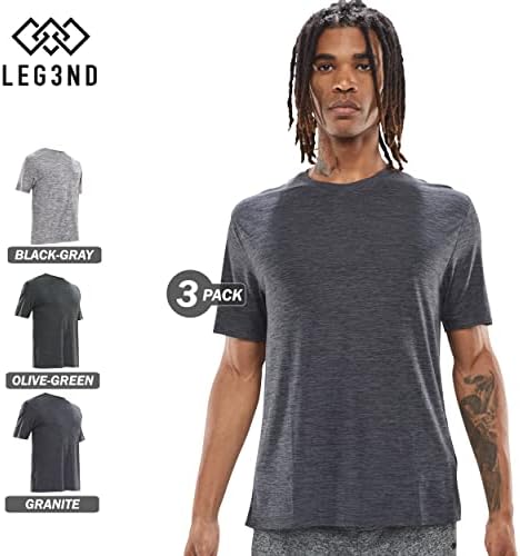 Workout Dry Fit Shirts za muškarce proširene veličine - 3 Paket performance Shirt