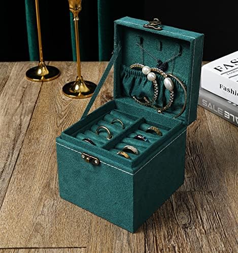Liugou Suede Zelene nakit kutija Ogrlice Organizatori minđuša Organizatori nakita Nakit Prikaz narukvica