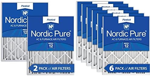 Nordic Pure 16x20x4 MERV 12 plisirani AC peći filteri za vazduh 2 Pakovanje & amp; 16x20x1 MERV 12 plisirani