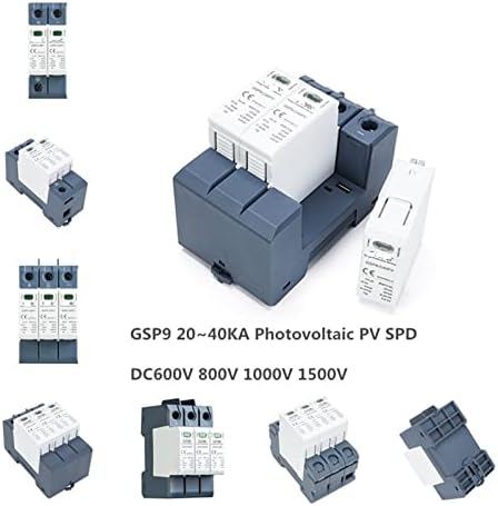Masyls GSP9 PhotoVoltaic DC SPD 2P 600V 1000V 20A ~ 40Ka od prenapona Zaštitni za zaštitu od gromobrana T1 + T2 1pcs Industrial Electrict