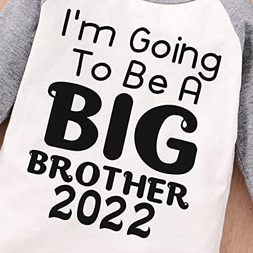 Dječji djeca dječja dječaka, ja ću biti veliki brat 2023 majica dugih rukava majica