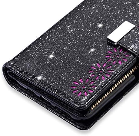 KUDEX Galaxy Note 20 5G Bling torbica za novčanik, Bling Glitter Folio kožna Flip Magnetic Kickstand torbica