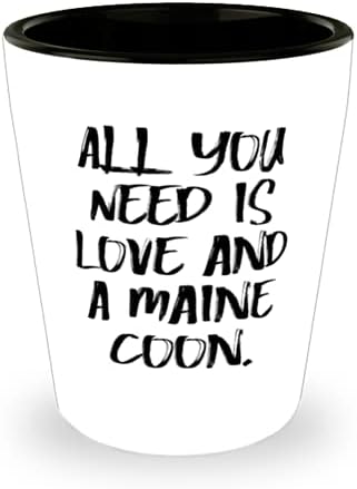 Najbolja Maine Coon mačka, sve što Vam treba je ljubav i Maine Coon, jeftina Rođendanska čaša za prijatelje