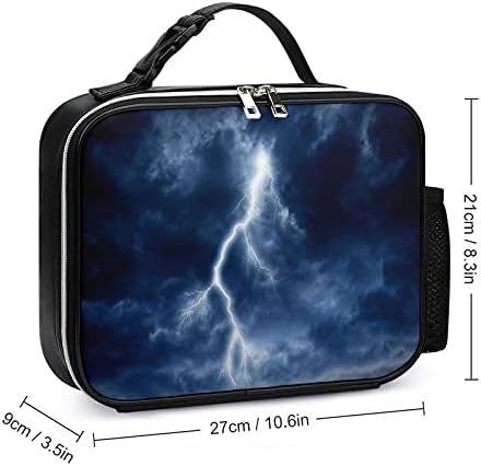 Udar groma u olujnom nebu višekratna torba za ručak izolovana kutija za ručak za kancelarijski posao izlet