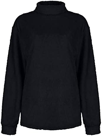 Ženski pleteni džemper 2022 Čvrsti džemper O-izrez dugi rukav pleteni labavi struk Termalni džemper debeli