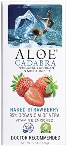 Aloe katabra okus, organski, prirodni lični mazivo za žene, muškarce i parove, jagode, 2,5 oz