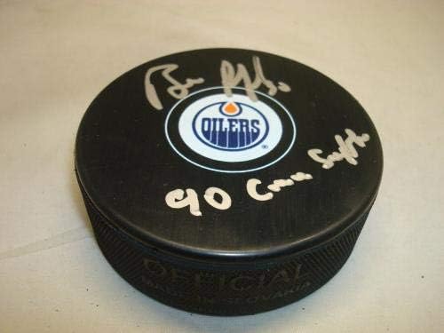 Bill Ranford potpisao Edmonton Oilers Hockey Puck Conn Smythe Autographed 1A-Autographed NHL Pucks