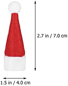 Toyvian 50kom Božić srebrni držači Mini Santa šešir vino boca Cover Božić nož viljuške torbe večera stol Decor Božić Holiday Supplies