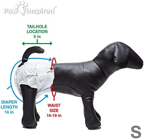 Paw Inspired 32ct jednokratne pseće pelene / ženske pelene za pse Ultra zaštita / pelene za pse u vrućini,