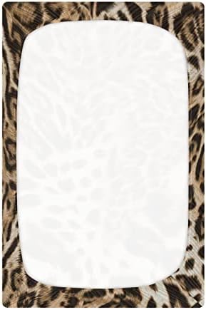 Alaza Leopard Dizajn ispisa Cheeth Listovi krevetića za životinje ugrađene bassinet listom za dječake Djevojke