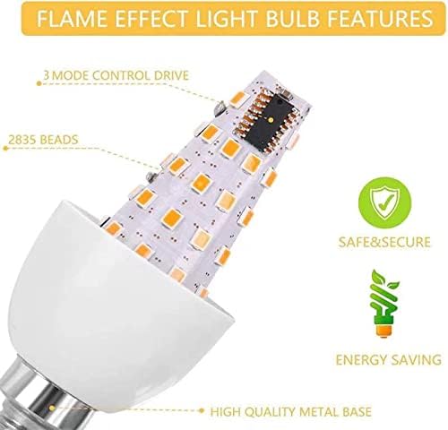 LED sijalica sa efektom plamena E26 treperave sijalice sa Kandelabrom 4W toplo žute sijalice sa senzorom