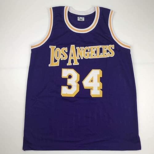 AUTOGREMENO / POTPISAN SHAQUILLE SHAQ O'Neal Los Angeles La Purple Basketball Jersey Beckett Bas Coa