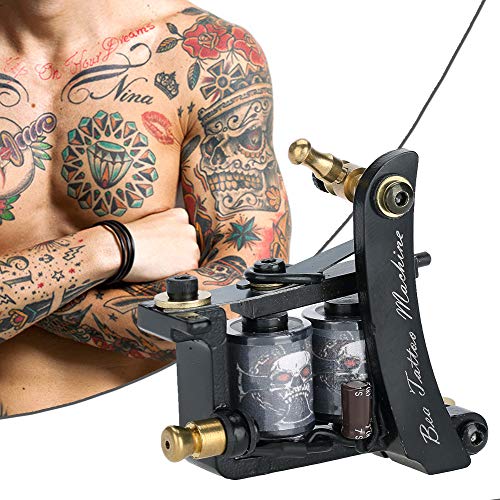 Tattoo Coil Mitraljez, Ručno Rađeni Tattoo Liner Mašine, 10 Wraps Coil Tattoo Liner Profesionalna Mašina