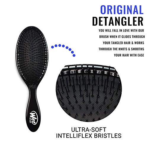 Wet Brush Original Detangler-Crna-ekskluzivne Ultra-meke IntelliFlex čekinje - lako klizite kroz zapetljane
