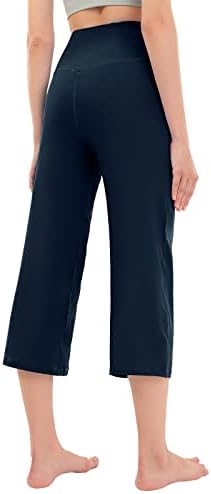 Rosemmetti Womens Capris joga hlače bootcut plus veličina visokog struka ratarske atletske vježbe hlače