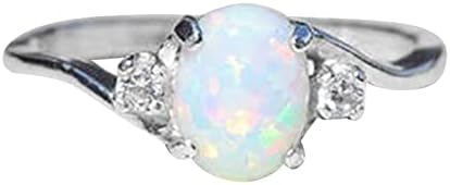 2023 Novi Fine dame srebrni prsten Ovalni rez Rhinestone nakit rođendanski prijedlog poklon Svadbeni zaručnički