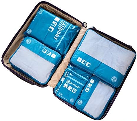 7 kompleta kockica za pakovanje za organizatore putne prtljage torbe za odlaganje vodootporne i lagane kompresijske