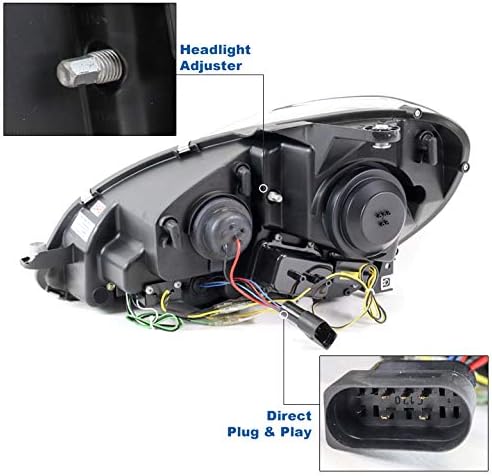 ZMAUTOPARTS LED cijev projektor farovi hrom kompatibilni sa 2012-2014 C-klasa W204